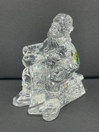 Art Glass Waterford Lead Crystal 2005 Annual Santa Claus Sculpture