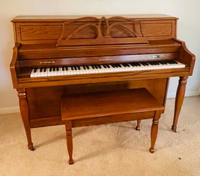 Oak Baldwin Model 655 Piano With Stool Like New