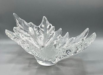 Rare Large Lalique Signed Clear Lead Crystal Champs Elysees Centerpiece Bowl France