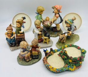 Group Lot Of Eight Original Hummel Figurines All Marked