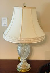 Cut Glass Lead Crystal Canterberry Table Lamp With Shade Brooklyn New York