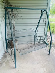 Iron Porch Swing Glider With Stand