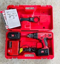 Milwaukee Heavy Duty 18 Volt Cordless Lok-Tor Hammer Drill Model 0613-20 W/ Battery & Charger