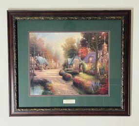 Framed Art Cobblestone Lane I By Thomas Kinkade Library Edition