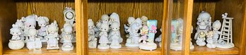 Group Lot Of 31 Precious Moments Figurines Shelf #6