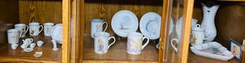 Group Lot Of 18 Precious Moments Figurines Cups Misc Shelf #8