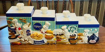 Danbury Mint Pillsbury Dough Boy Canister Set