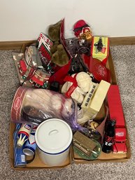 Group Lot Of Four Boxes Coca Cola Pepsi Collectibles Toys Canister Set