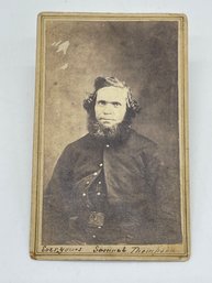 Original CDV Photo Image Samuel Thompson Company F 5th Kansas Cavalry 54th USCT Transfer