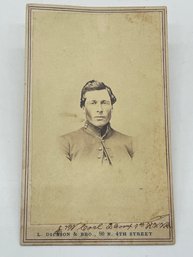 Original CDV Photo Image George W. Corl 7th Kansas Cavalry Company D Civil War Soldier