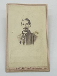 Original CDV Photo Image Fletcher Dunham 7th Kansas Cavalry Civil War Soldier