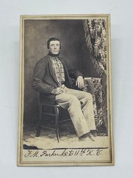 Original CDV Photo Image F. M. Parker Company C 11th KVC Kansas Cavalry Civil War Soldier