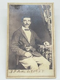 Original CDV Photo Image F. Parker Company C 11th KVC Kansas Cavalry Civil War Soldier