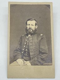 Original CDV Photo Image Captain William O. Hubbell Company C 12th KVC Kansas Cavalry Civil War Soldier