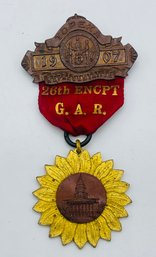 GAR Grand Army Of The Republic Topeka Kansas Representative Badge Ribbon Pin 26th Annual Encampment 1907