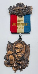 GAR Grand Army Of The Republic Hutchinson Kansas Representative Badge Ribbon Pin 29th Annual Encampment 1910