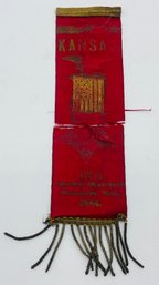 GAR Grand Army Of The Republic 18th Annual Encampment Delegate Ribbon Badge Kansas Minneapolis Minnesota 1884