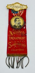 GAR General John Logan 37th Annual Encampment Delegate Ribbon Badge Kansas San Francisco California 1903