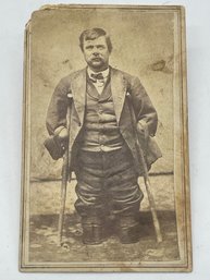 Civil Spanish American War CDV Photo Image Benjamin Franklin Froze No Hands Soldier Feet Infantry Cavalry