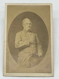 Original Civil Mexican War CDV Photo Image Of General Sterling Price Soldier In Uniform Signed On Back