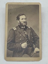 Original Civil Mexican War CDV Photo Image Of General Ulysses S. Grant Soldier In Uniform Alton Illinois