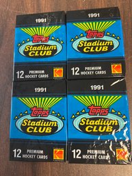1991 Stadium Club Hockey Unopened Pack Lot Of 4