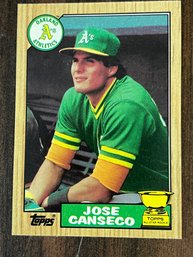 Jose Canseco 1987 Topps Oakland A's