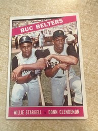 1966 Topps Buc Belters Willie Stargell Don Clenenon