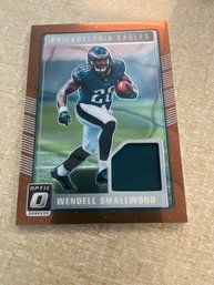 Wendell Smallwood 2016 Optic Football Relic Card