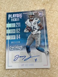 Jay Lee 2016 Contenders Football Autograph 082/199 Lions