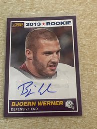 Bjoern Werner Autograph 2013 Score Football