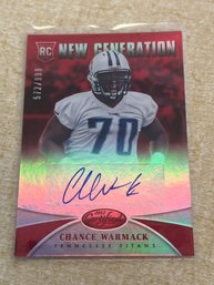 Chance Warmack Autograph 2013 Certified Football SN 572/999