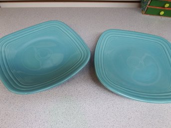 Pair Square Fiestaware Plates