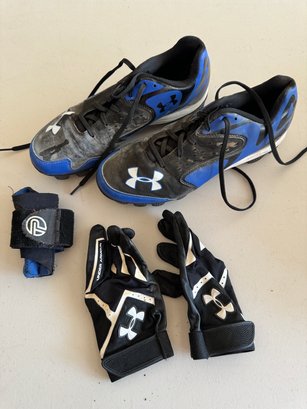 Under Armor Baseball Cleats And Gloves