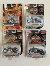 Collectable Toy Motorcycles (4 Total)