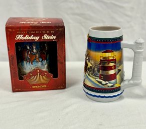 Vintage 2002, 2005 Budweiser Beer Steins