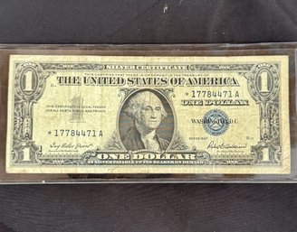 Vintage Blue Seal 1957 $1 Dollar Bill