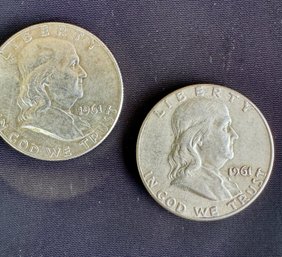 Silver Ben Franklin .50$ 1961, 1961D