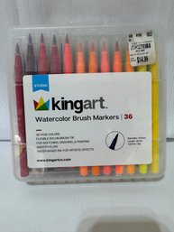 KingArt Watercolor Brush Markers (36 Count)