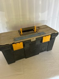 Tool Box Filled With Tie-down Straps And Tools