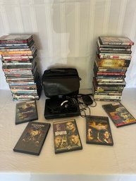 Sony 9' Portable DVD Player W/ DVDs, Headphones, Car Charger, Regular Charger