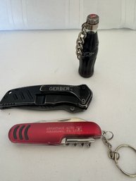 Multi-knife, Gerber Knife, Decorative Mini-coke Bottle