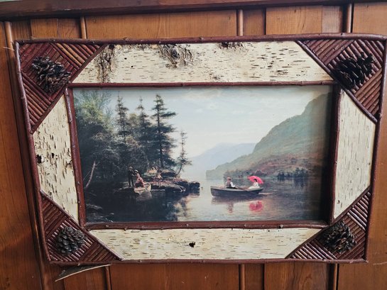 Boating Print In A Rustic Frame