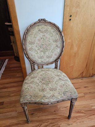 Needlepoint Style Accent Chair (no Arms)