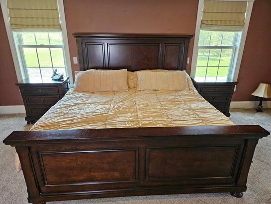 King Size Bed And Nightstands (Mattresses Excluded)