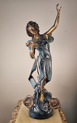 David Kay Bronze Of Winged Femal Figure