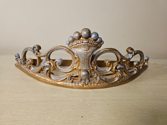 Gilt Cast Iron Or Brass Crown (b)