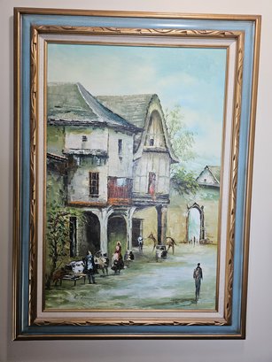 Oil On Canvas, French Country Scene, K Limory