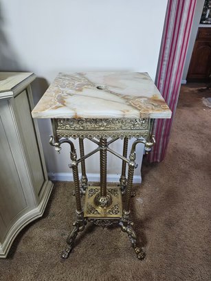 Ornate Plant Stand With Center Hole Drilled Out