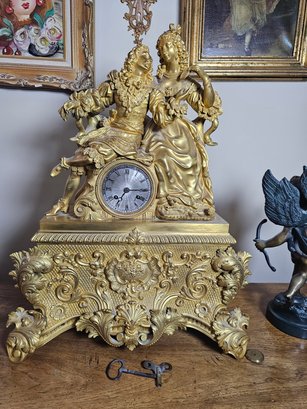 Antique French Louis Philippe Mantle Clock